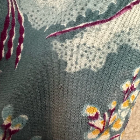 Vintage 70s Maxi Dress Hawaiian Tropical Short Sleeve Juniors Sz 11 Floral - Picture 10 of 12